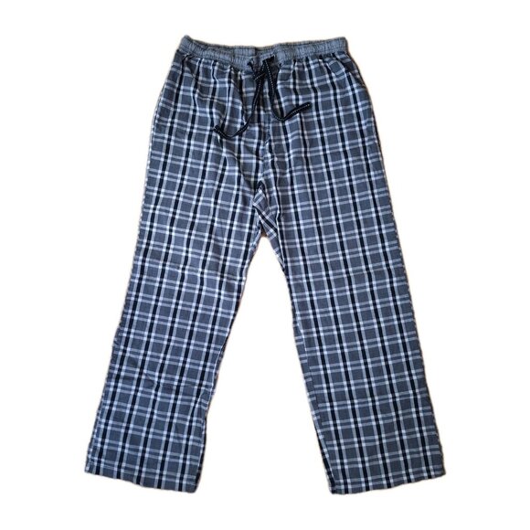 MEN'S XXL 2XL PAJAMA PANTS BLK WHITE - Picture 1 of 4